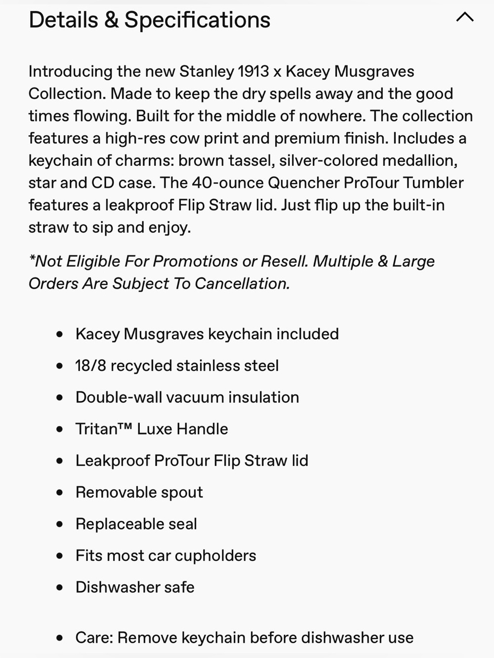 BNIB 40oz Limited Edition Kacey Musgraves x Stanley ProTour - Picture 6 of 7